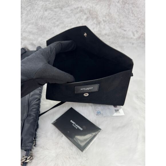 Saint Laurent Paris Nuxx Drawstring Chain Shoulder Bag – Navy - Picture 5 of 9